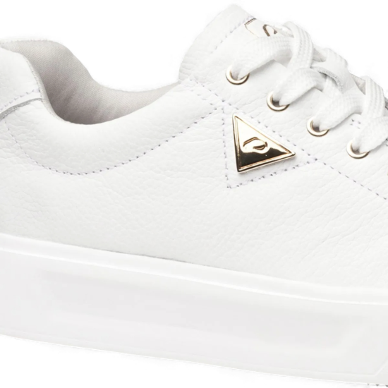 Zapatilla Mujer Cuero Blanco Plataforma Pegada - Imagen 7
