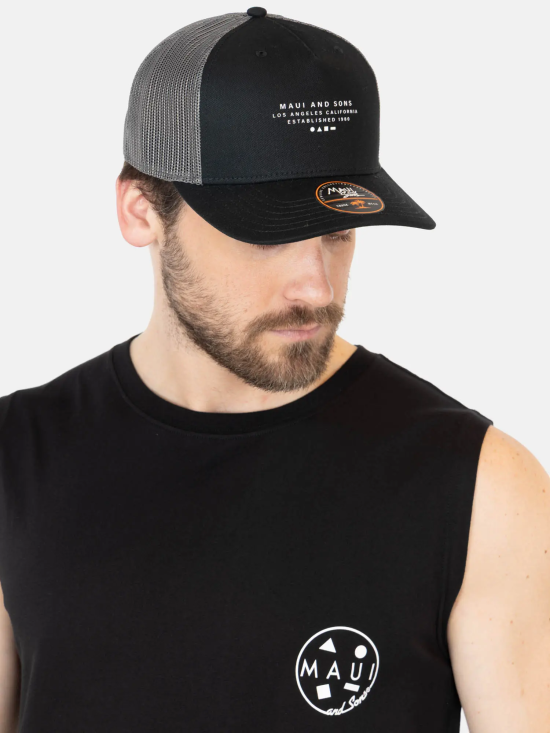 Polera Hombre Sin Mangas Mauka Negro Maui - Imagen 3