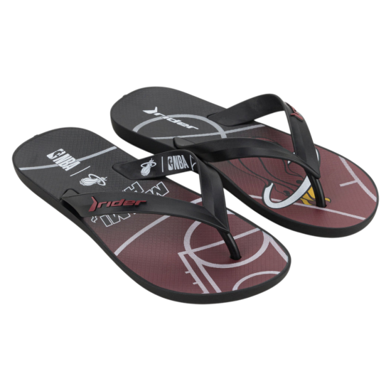 Sandalia Hombre Feel Nba Thong Ad Negro/Amarillo/Blanco Rider - Imagen 2