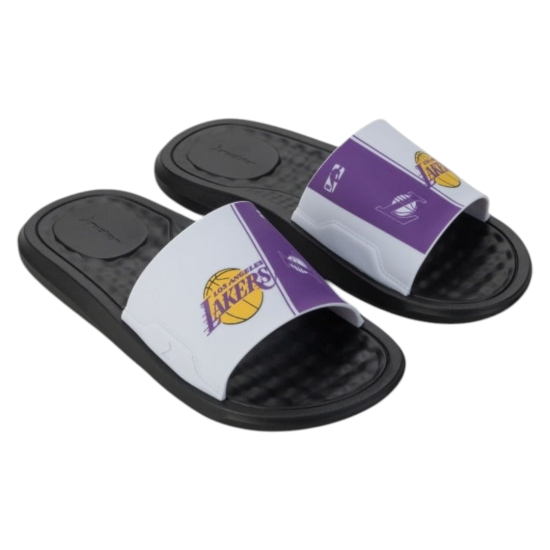 Sandalia Hombre Lakers NBA Blanco Violeta Rider - Imagen 2