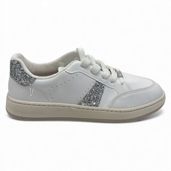 Zapatilla Mujer Maxxi Glitter Blanco Plata Vizzano - Imagen 4