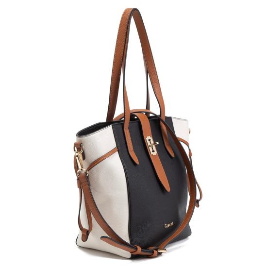 Cartera Dos Asas Mediana CAR3349 Negro Gacel - Imagen 2