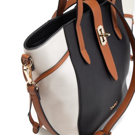 Cartera Dos Asas Mediana CAR3349 Negro Gacel - Imagen 3