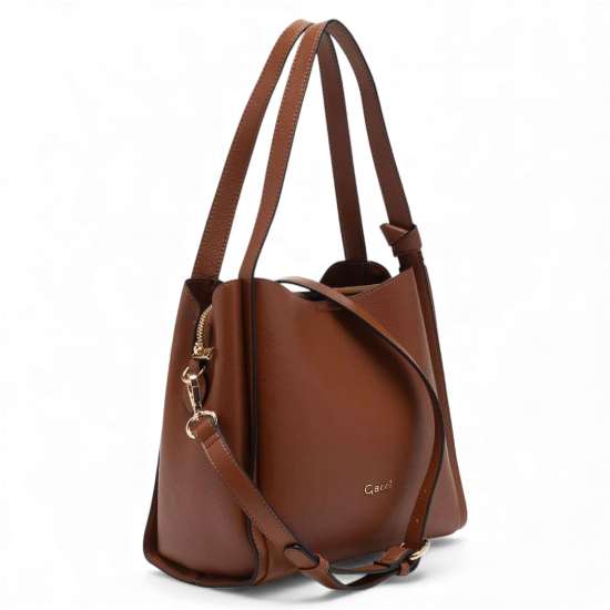 Cartera Dos Asas Pequeña CAR3347 Tostado Gacel - Imagen 5