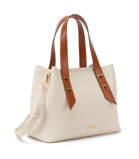 Cartera Dos Asas Mediana CAR3350 Blanco Gacel - Imagen 2