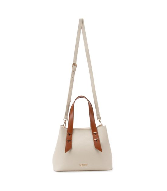 Cartera Dos Asas Mediana CAR3350 Blanco Gacel - Imagen 5