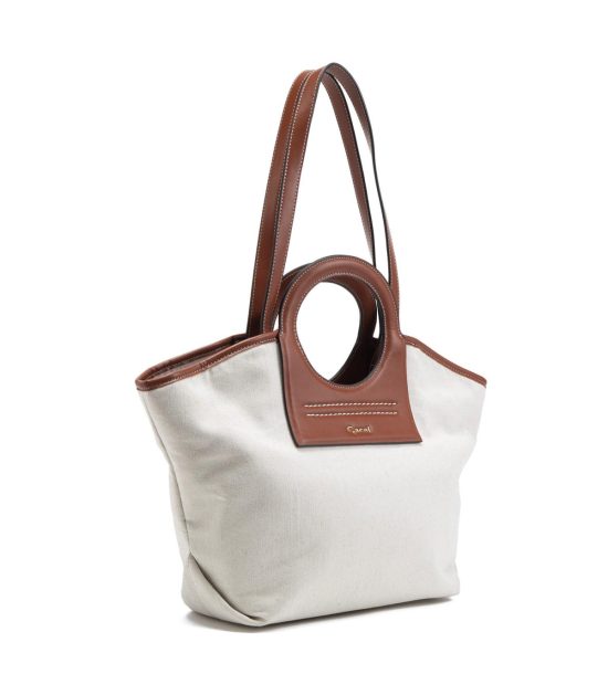 Cartera Dos Asas Grande CAR3316 Off White Gacel - Imagen 4