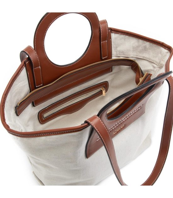 Cartera Dos Asas Grande CAR3316 Off White Gacel - Imagen 5