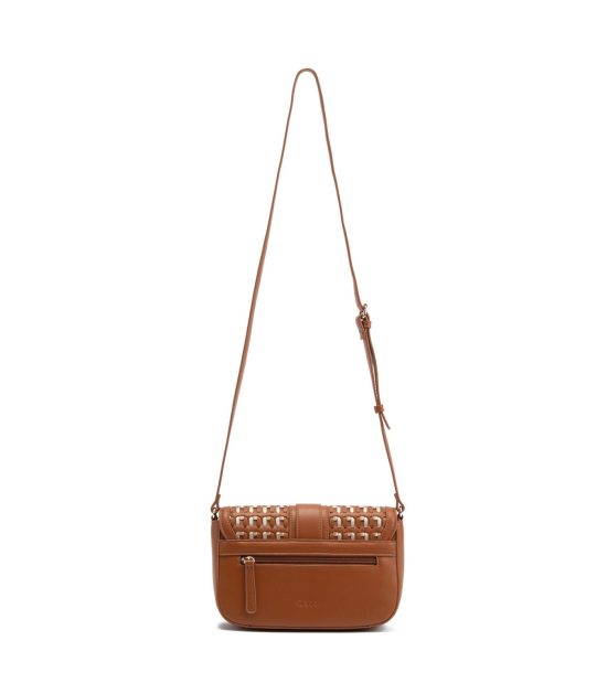 Cartera Bandolera Pequeña Café Rafia Gacel - Imagen 2