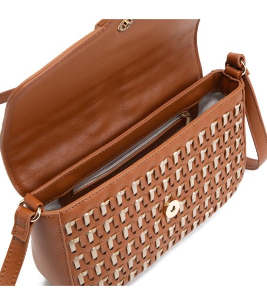 Cartera Bandolera Pequeña Café Rafia Gacel - Imagen 5