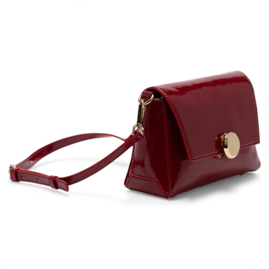 Cartera Bandolera Pequeña Roja Charol Gacel - Imagen 3