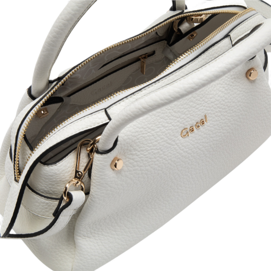 Cartera Mujer Dos Asas Pequeña Blanca Gacel - Imagen 4