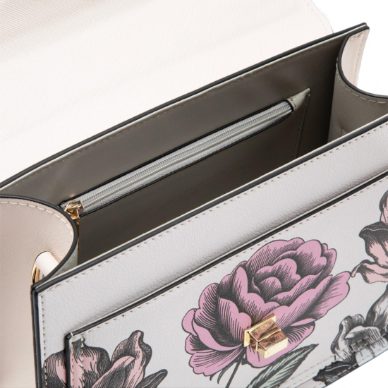 Cartera Mujer Retro con Tapa Grande Estampada Rosada Gacel - Imagen 4