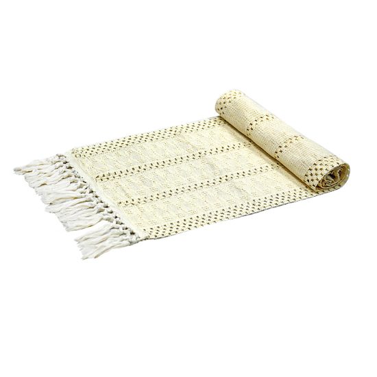 Camino de Mesa Beige Cotton Collection Msa - Imagen 2