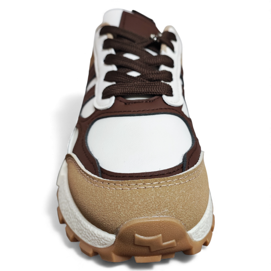 Zapatilla Mujer New Walk Urbana Camila Beige Plataforma Chunky - Imagen 2