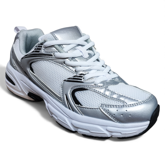 Zapatilla Mujer Running Plateada New Walk - Imagen 3