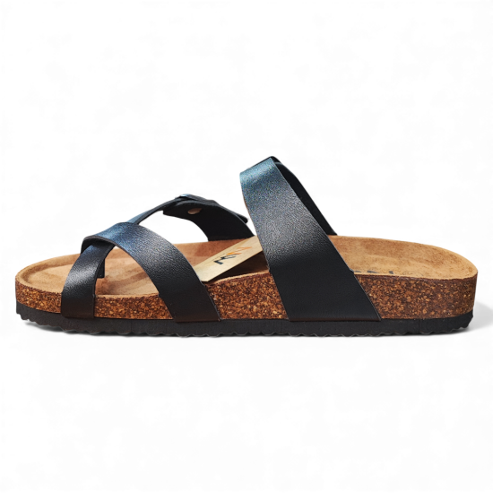 Sandalia Mujer Negra Capri Bio New Walk - Imagen 2