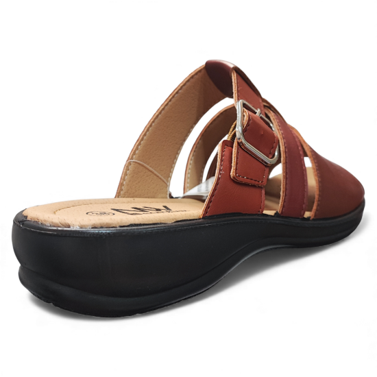 Sandalia Mujer Café Siena Confort New Walk - Imagen 4