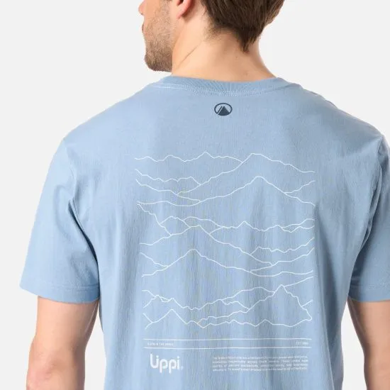 Polera Hombre Mountain Vibes T-Shirt Azul Piedra Lippi - Imagen 4