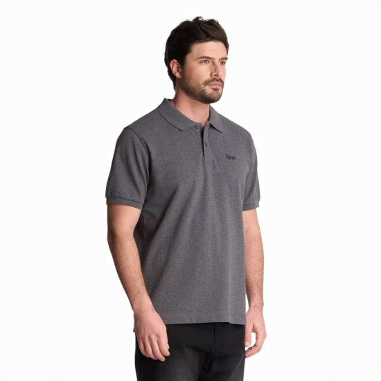 Polera Hombre M First Class Elastic Polo Melange Gris Lippi - Imagen 2