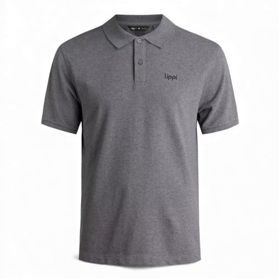 Polera Hombre M First Class Elastic Polo Melange Gris Lippi - Imagen 5