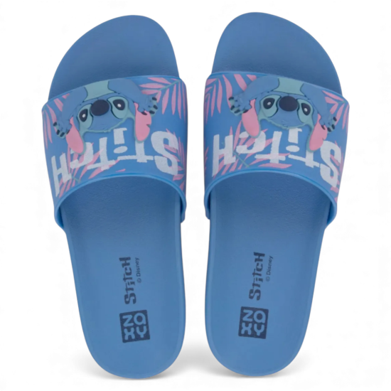 Sandalia Slide Mujer Zaxy Disney Azul Stitch con Estampado - Imagen 5