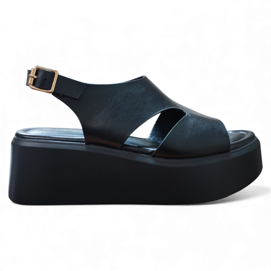 Sandalia Mujer Oasis Negro New Walk - Imagen 2