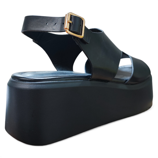 Sandalia Mujer Oasis Negro New Walk - Imagen 3