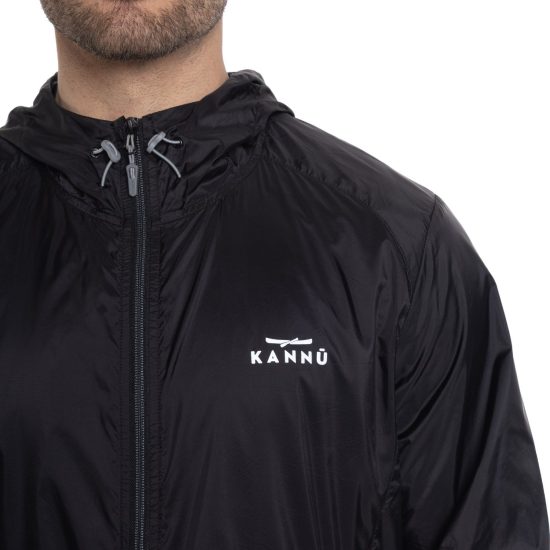 Cortaviento Hombre Empacable Outdoor Negro Kannu - Imagen 3
