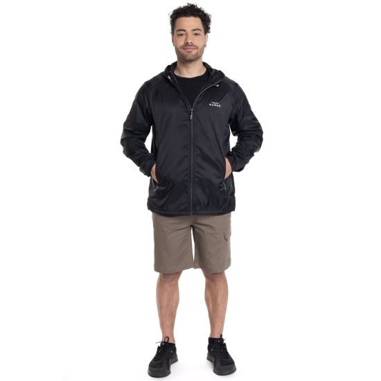 Cortaviento Hombre Empacable Outdoor Negro Kannu - Imagen 4