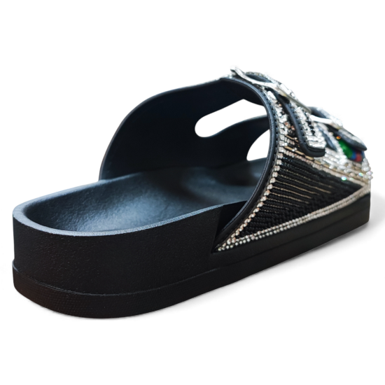 Sandalia Mujer Sintetico Negro Diamond Bonny Franco - Imagen 2