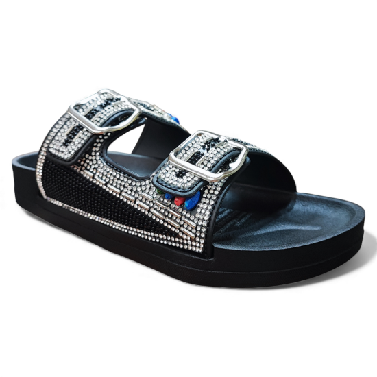 Sandalia Mujer Sintetico Negro Diamond Bonny Franco - Imagen 3