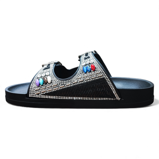 Sandalia Mujer Sintetico Negro Diamond Bonny Franco - Imagen 5