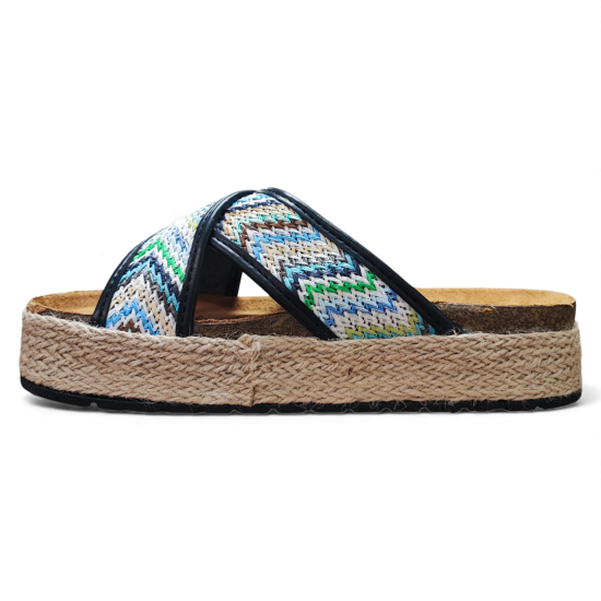 Sandalia Mujer Sintetico Negro Riviera Bonny Franco - Imagen 2