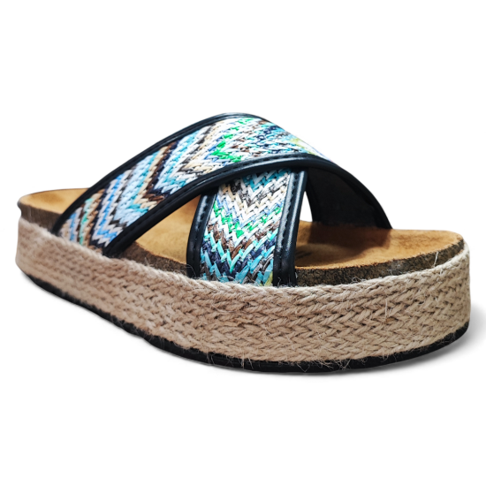 Sandalia Mujer Sintetico Negro Riviera Bonny Franco - Imagen 4