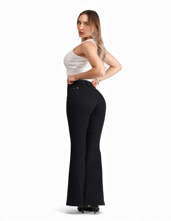 Jeans Mujer Flare 4066 Negro Mohicano - Imagen 3