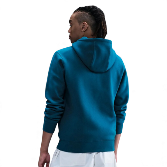 Poleron Club Sweatshirt Fleece with Hood Petrol Blue Nike - Imagen 2