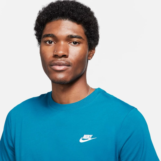Polera Nike Sportswear Club Azul Nike - Imagen 3