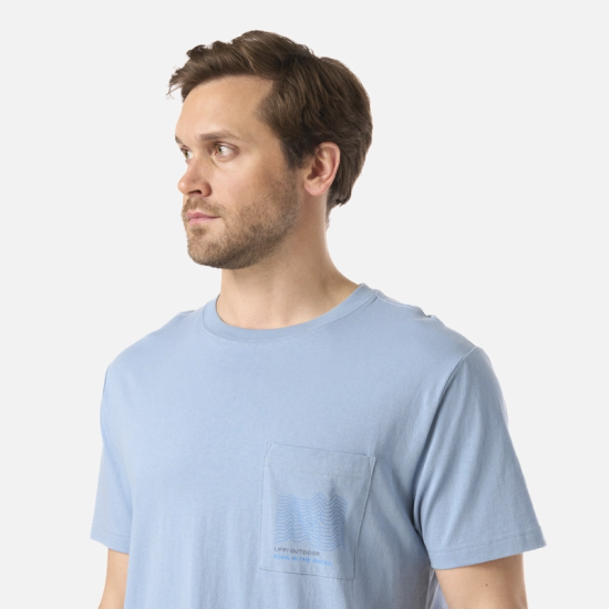 Polera Hombre Ulmo Pocket T-Shirt Azul Piedra Lippi - Imagen 4