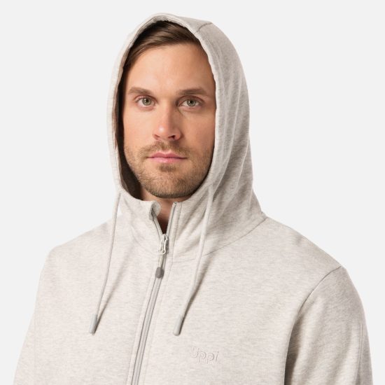 Poleron Hombre Ulmo Light Hoody Sweatshirt Gris Melange Lippi - Imagen 4
