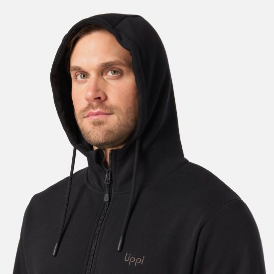 Poleron Hombre Ulmo Light Hoody Sweatshirt Negro Lippi - Imagen 6