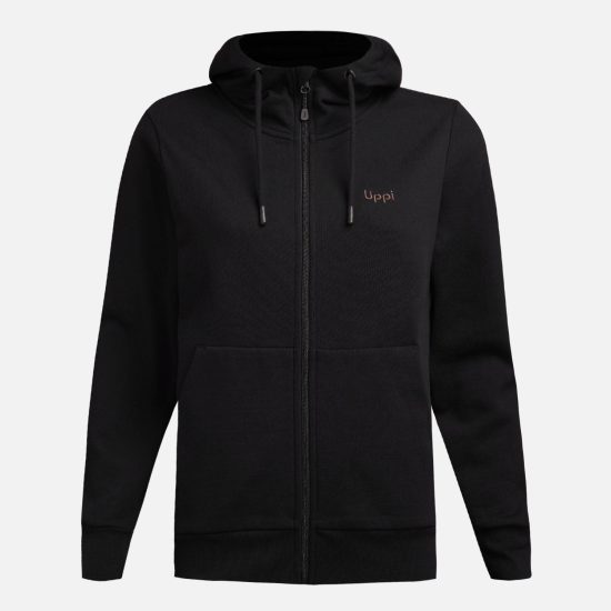 Poleron Mujer Ulmo Full Zip Hoody Sweatshirt Negro Lippi - Imagen 2