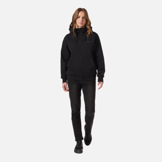 Poleron Mujer Ulmo Full Zip Hoody Sweatshirt Negro Lippi - Imagen 7