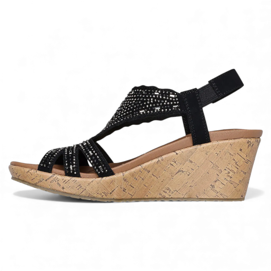 Sandalia Mujer Beverlee Dazzling Charm Blk Skechers - Imagen 4