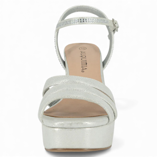 Sandalia Mujer Plataforma Isla Plateado Alquimia - Imagen 3