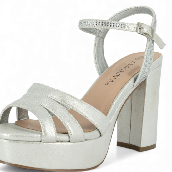 Sandalia Mujer Plataforma Isla Plateado Alquimia - Imagen 4