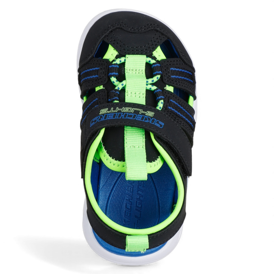 Sandalia Niño Sola Glow Hyper Coast Lights Bklm Skechers - Imagen 3