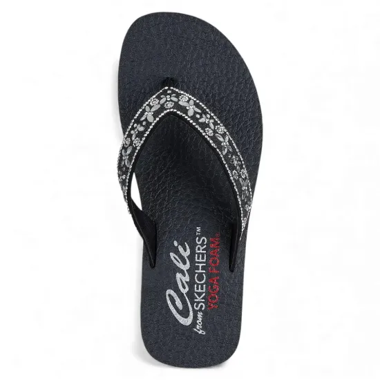 Sandalia Mujer Vinyasa Butterfly Kiss Negro Skechers - Imagen 2