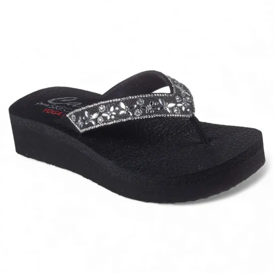 Sandalia Mujer Vinyasa Butterfly Kiss Negro Skechers - Imagen 5