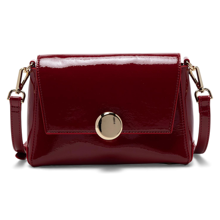 Cartera Bandolera Pequeña Roja Charol Gacel